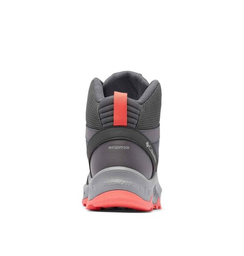 Columbia Women's Trailstorm Ascend Mid Waterproof, Dark Grey/Red Coral, 10