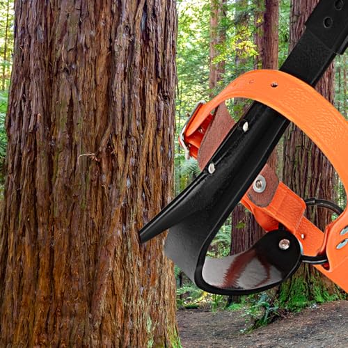 Xeoca Tree Climbing Spikes Set Tree Climbing Gear 1 Pair Alloy Steel Climbing Spurs 350lbs Load Capacity Arborist Equipmen...