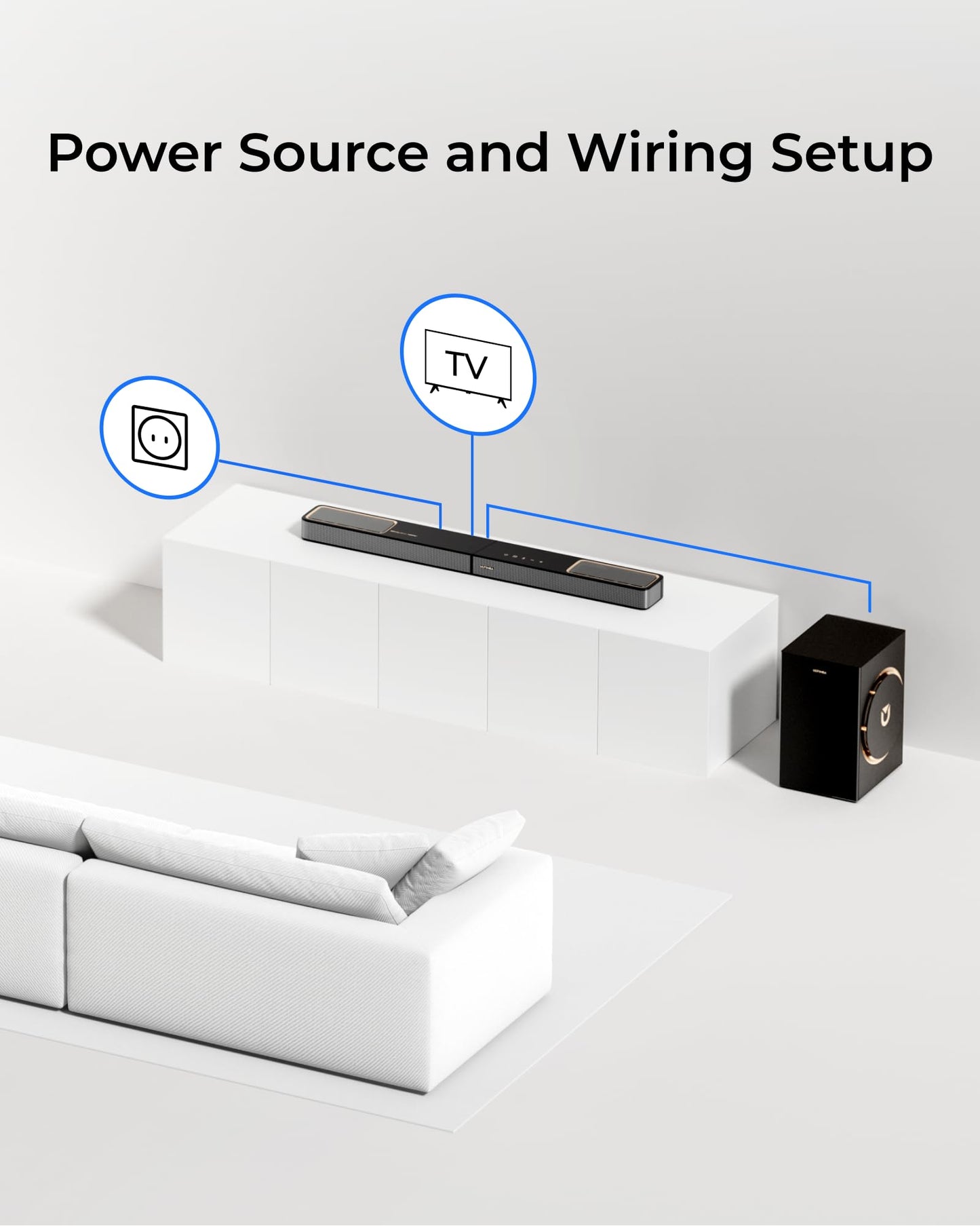 ULTIMEA 3.1.2ch Sound Bar with Subwoofer, Dolby Atmos, Surround Sound System for TV with 6.5 inch Subwoofer, Sound Bar for Smart TV, Soundbar for Home Theater, BT 5.4, HDMI eARC, Skywave F30 Boom