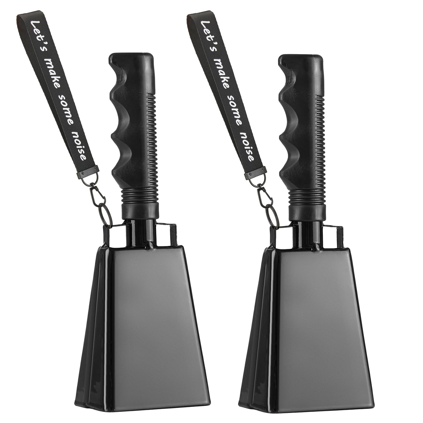 Cow Bells with Wrist Strap - Cowbell with Handle 2pcs, Customizable Cowbells for Sporting Events, for Football Games,Chimes, Per