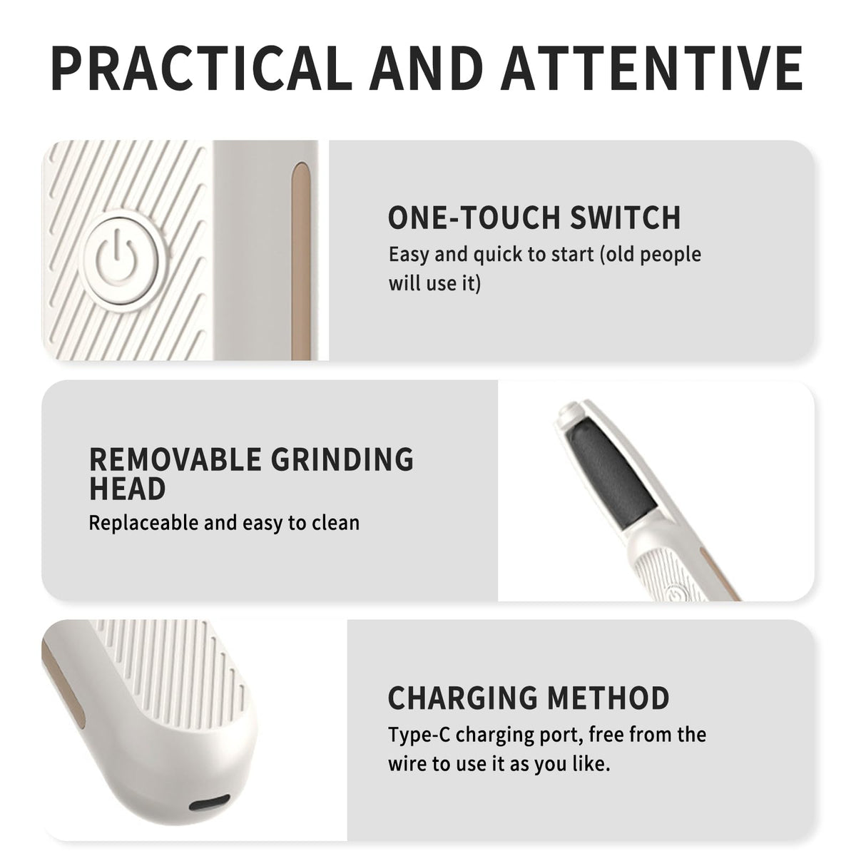 Electric Callus Remover for Feet Equipped with 2 Grinding Heads,Electric Foot Callus Remover for Dry/Dead/Cracked, Callus Remove