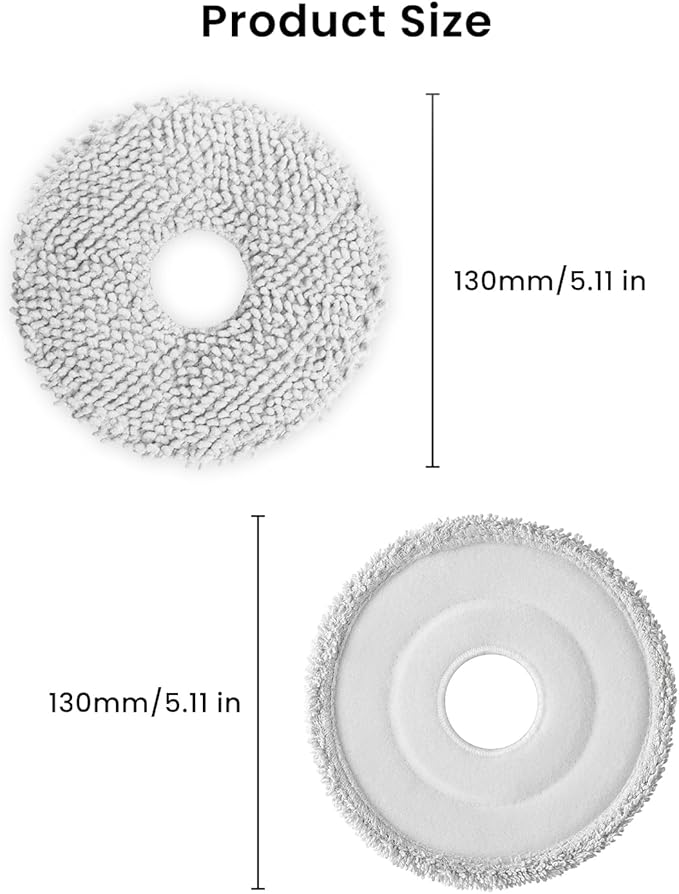 12Pcs Microfiber Mop Cloth Pad for Roborock Q Revo,Qrevo S,Qrevo Pro,Qrevo Master,Qrevo MaxV,QV35A,QV 35S,Qrevo S5V,Qrevo Edge S5A,Qrevo Curv,Saros 10R Robot Vacuum, Washable Mopping Cloth Accessories