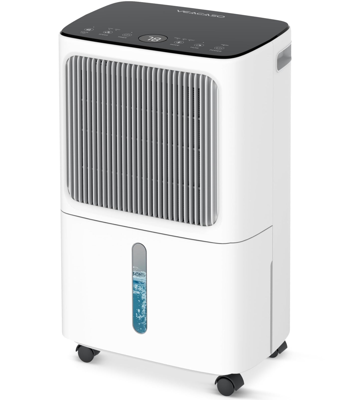 Dehumidifiers for Home with Drain Hose, VEAGASO Dehumidifier for Basement, Large Room, Bathroom, Bedroom, Intelligent Humidity Control, Dry Clothes, 24HR Timer