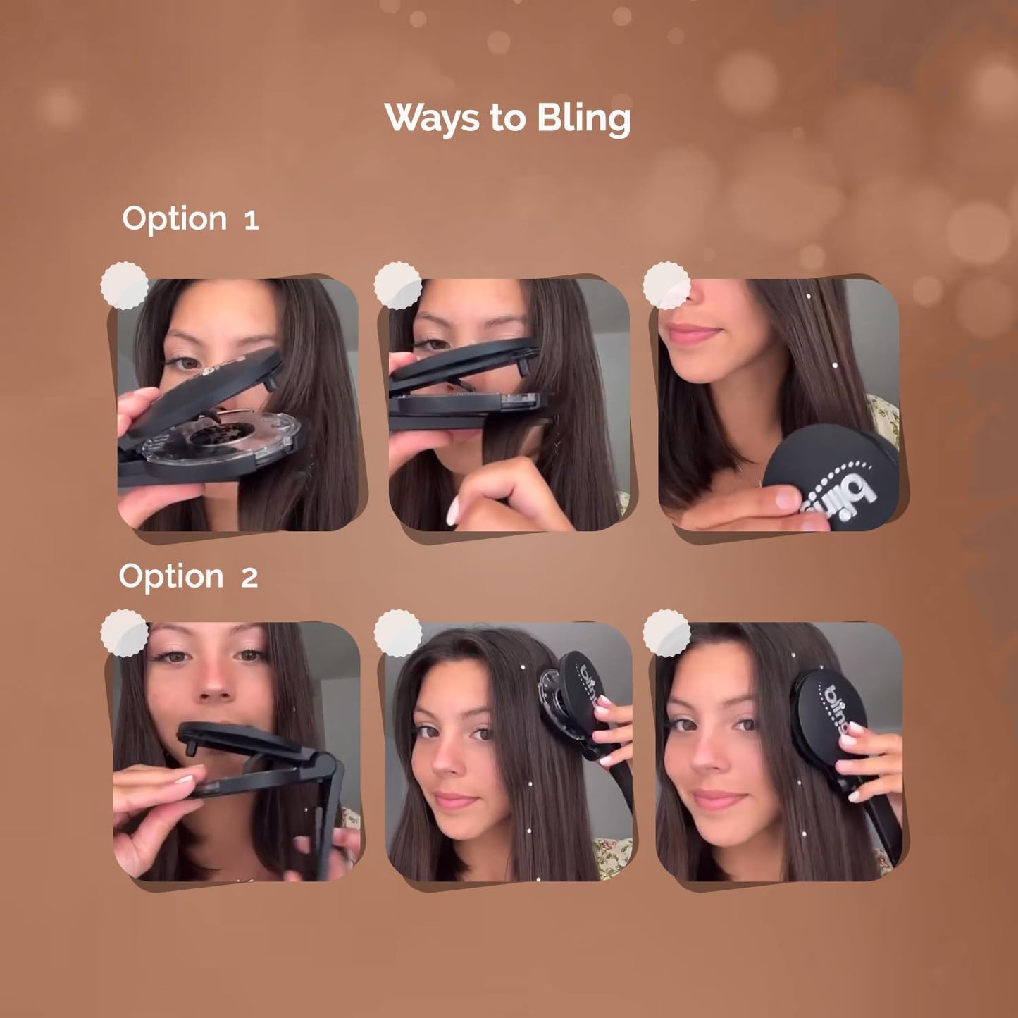 blinger Crystal Refill Pack | 5 Discs - 75 Precision-Cut Glass Crystals | Styling Tool not included | Aquamarine AB 5 mm