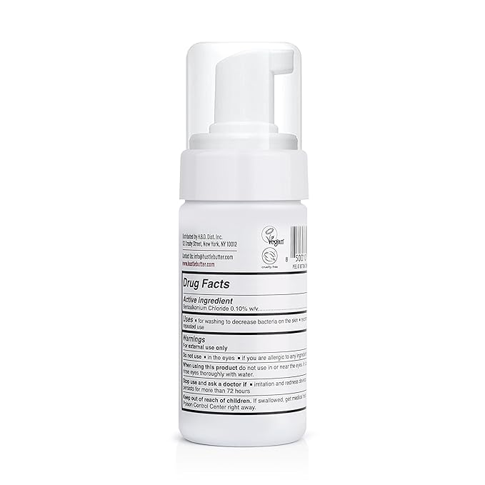 Hustle Bubbles Tattoo Aftercare - Antibacterial Foaming Tattoo Soap for New Tattoos and Piercings - TSA Approved - Vegan, Cruelty Free - 3.4 fl oz