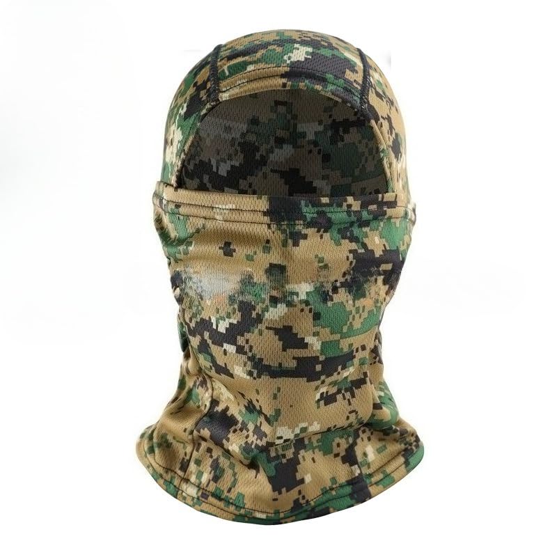 Camouflage Neck Gaiter Cycling Mask Ski Mask for Men Women Sunscreen Headgear Face Mesh for Outdoor Sports Hiking Biking
