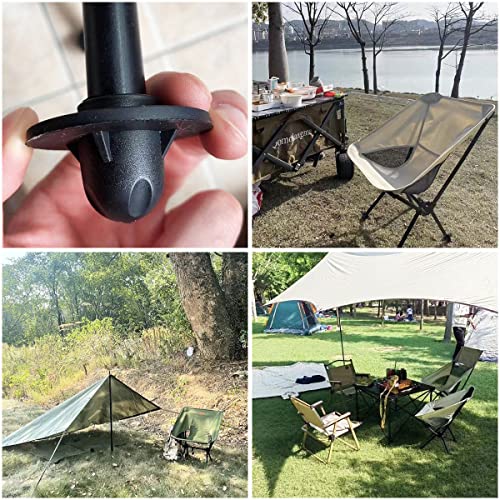 ITROLLE 4PCS 14mm Diameter Ultralight Portable Camping Chair Big Feet an ti-Sink Disc for Shock Cord Chairs on Soft Surfaces