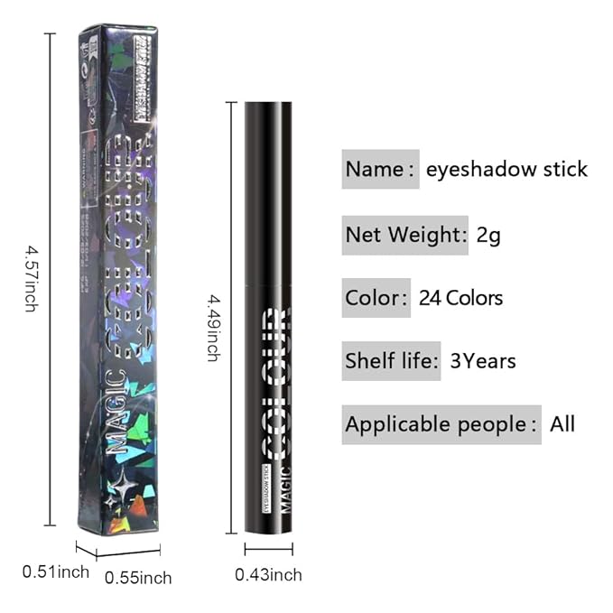 Nude Beige Smoky Cream Eye Shadow Stick Makeup for Women, Nude Beige Smoky Matte Eye Shadow Brightener Stick for Eyes, Waterproof Eyeshadow Pencil Applicator Blendable for Eye Highlight 01