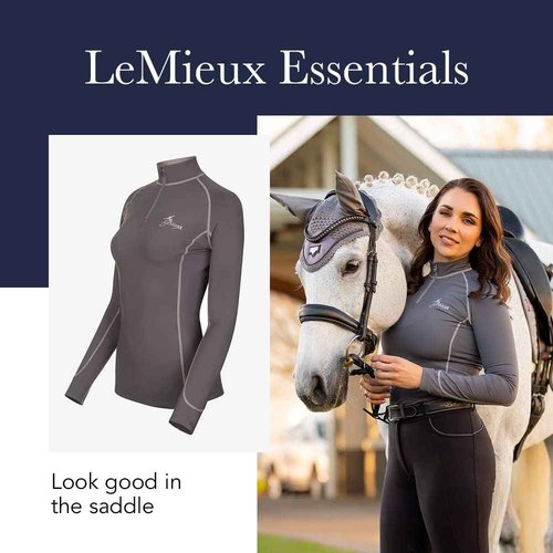 LeMieux Women’s Base Layer Top - Athletic Thermal Shirts - Equestrian Apparel & Gear for Horseback Riding - (Hunter Green - US12)