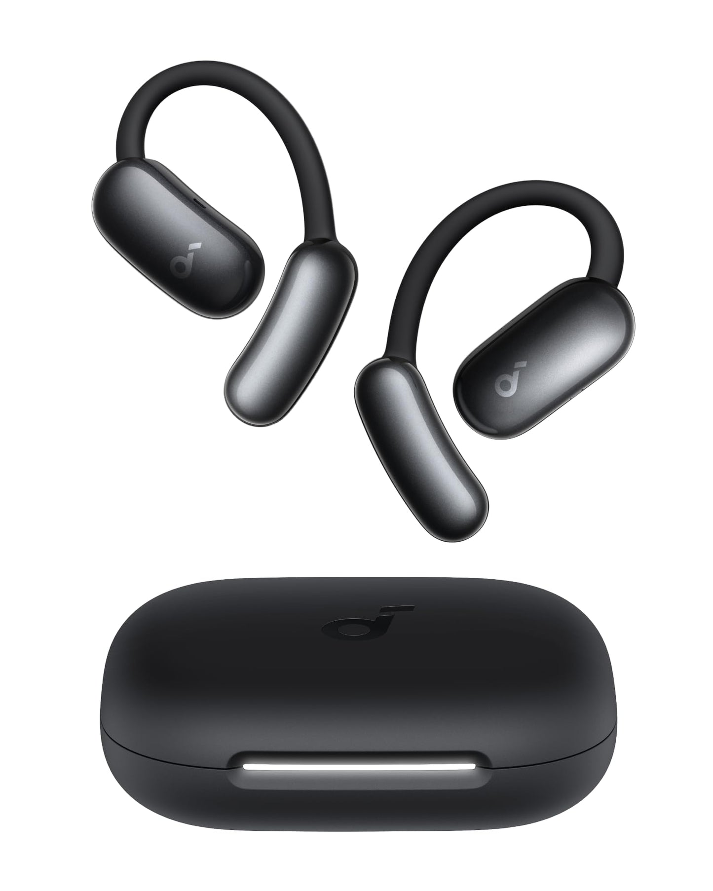 Soundcore AeroFit 2 AI Assistant Open-Ear Headphones by Anker, Pressure-Free Fit, 2X Richer Bass, Real-Time Translation Earbuds,