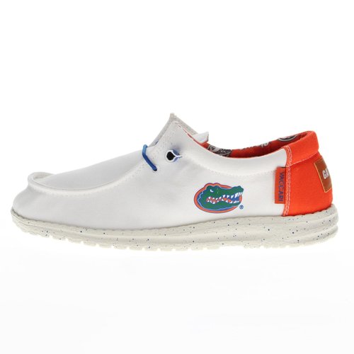 Vaccari Women's Kate Off White/Orange Gators Slip-On Loafers | Comfortable & Light-Weight Casual Shoes - Size 7