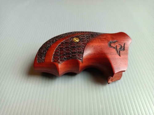 BMPL Hardwood Open Back Taurus Model 85 856 M 85 M85 M856 .38 Special 2" 2 inch Grips Hard Wood Checkered Finger Groove Handmade Handcraft #T0012
