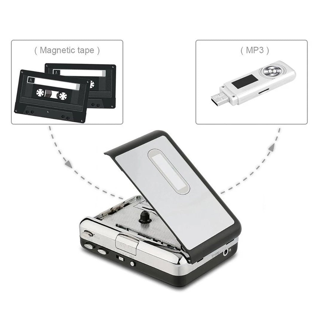 Y&H Cassette Tape Player Record Tape To Mp3 Digital Converter,Usb Cassette Capture,Save To Usb Flash Drive Directly,No Need Comp