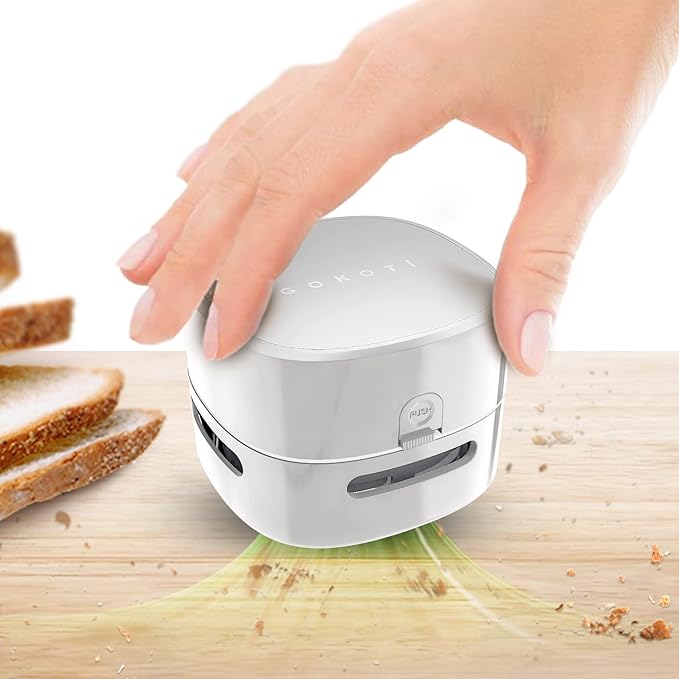 IGOKOTI Desk Vacuum Cleaner (New White, Exclude Battery)
