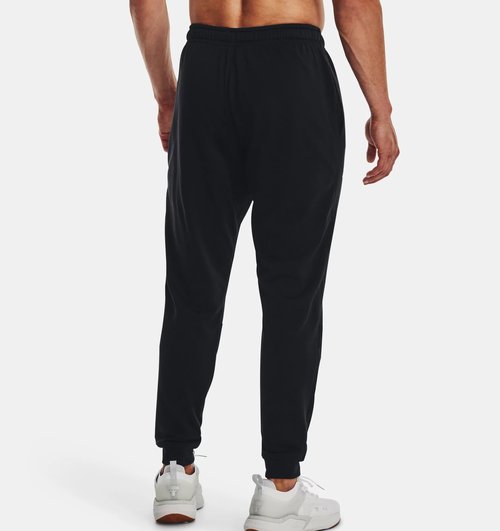 Under Armour Men's Project Rock Terry Joggers (as1, Alpha, l, Regular, Regular, Black/White - 002)