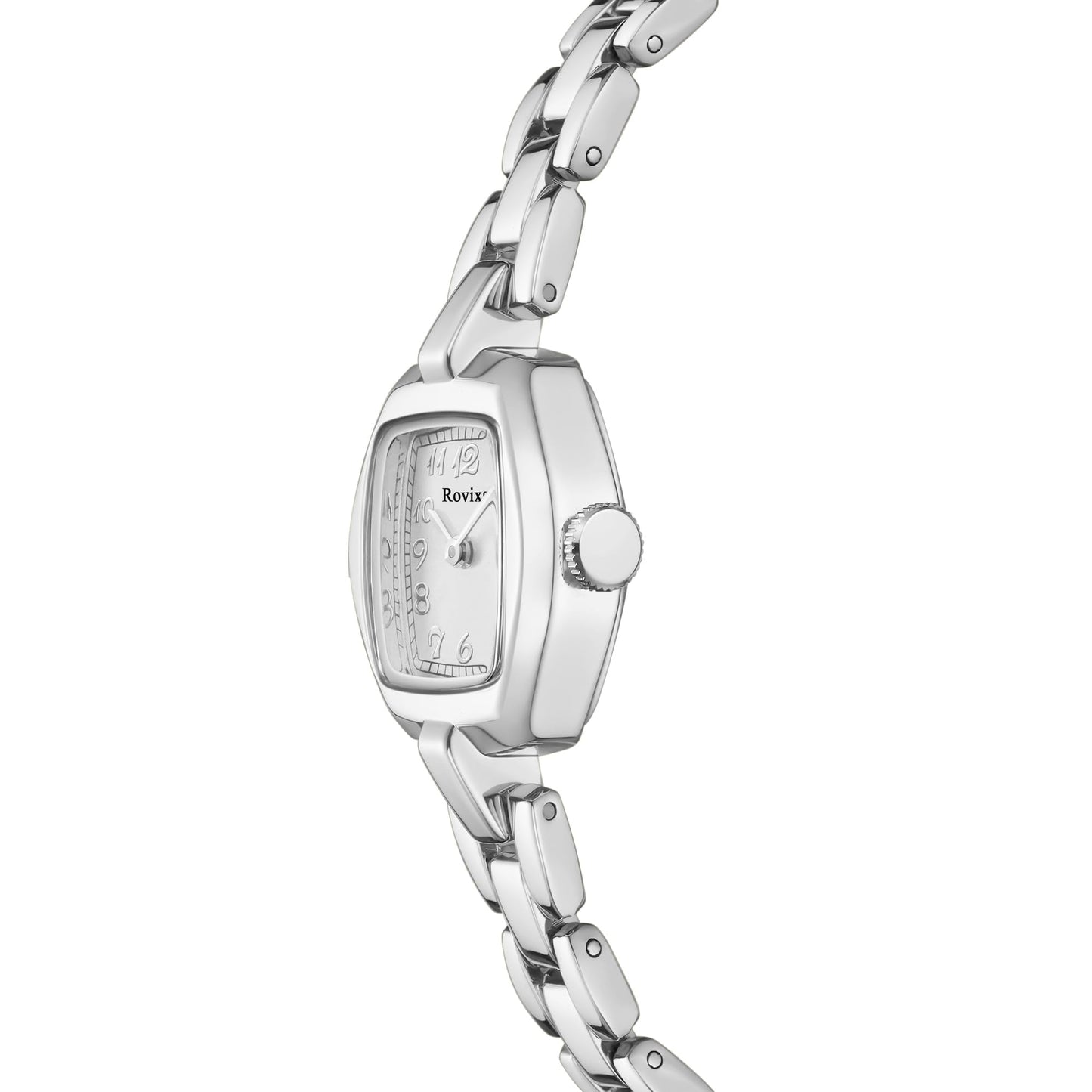 Small Gold Women’s Watch, Vintage Luxury Design with Stainless Steel Bracelet, Water Resistant, Adjustment Tool Included (Silver)