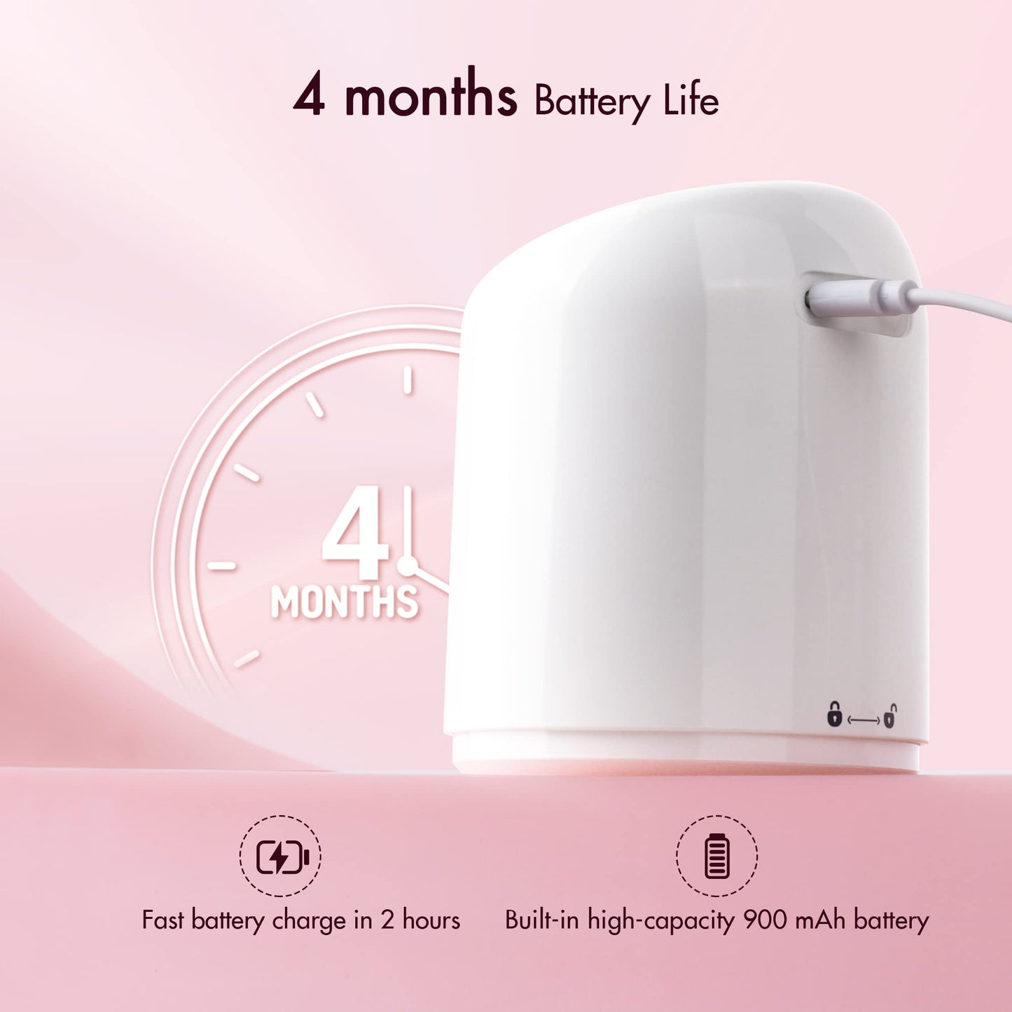 iSiMEE Automatic Makeup Remover Dispenser, Electric Micellar Water and Smart Nail Polish Remover, 6.8OZ Type-C Charger, 4 Months