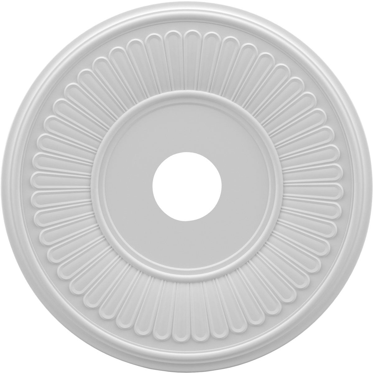 Ekena Millwork CMP19BE Berkshire Thermoformed PVC Ceiling Medallion (Fits Canopies up to 8 3/8), 19OD x 3 1/2ID x 1P -Like New