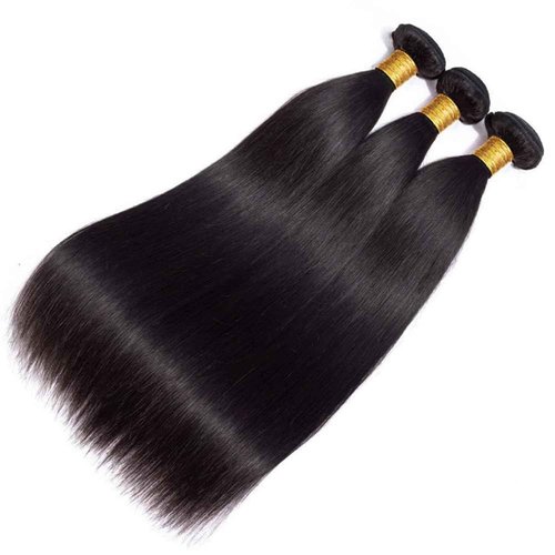 Straight Bundles Human Hair 16 18 20 Inch 300g/pack Brazilian Human Hair Bundles for Black Women Double Weft Natural Color