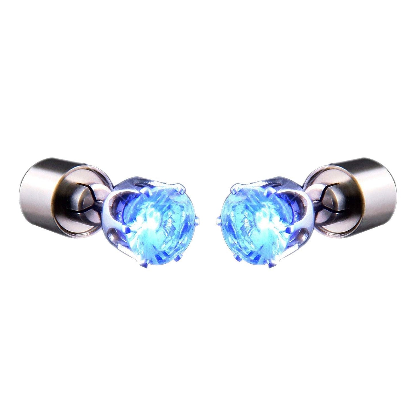 blinkee LED Faux Diamond Pierced Earrings Blue
