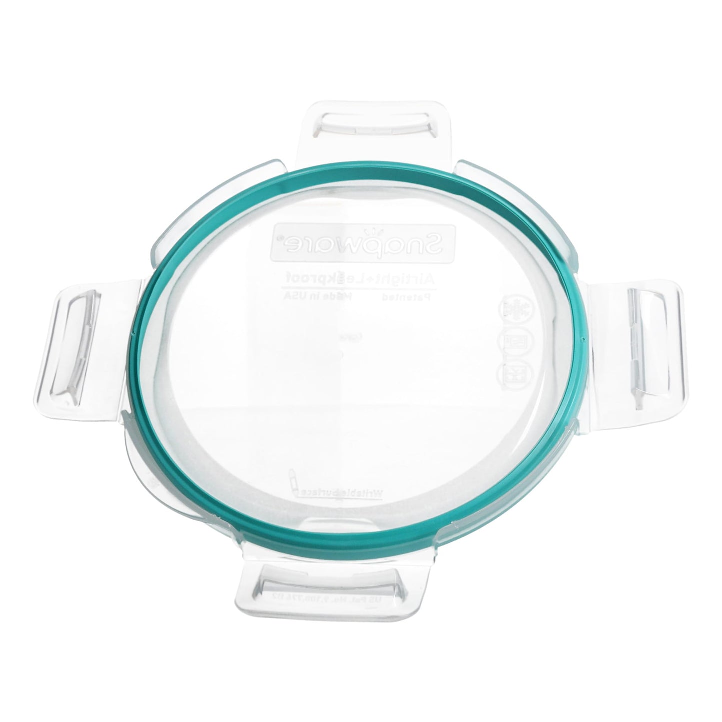 Snapware 4-Cup Clear Total Solutions BPA-Free Plastic Food Storage Lid with Teal Gasket - Made in USA