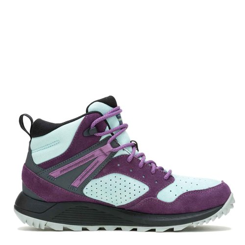 Merrell Women's Wildwood Mid Leather Waterproof Hiking Shoe, Frost Blue, 8.5