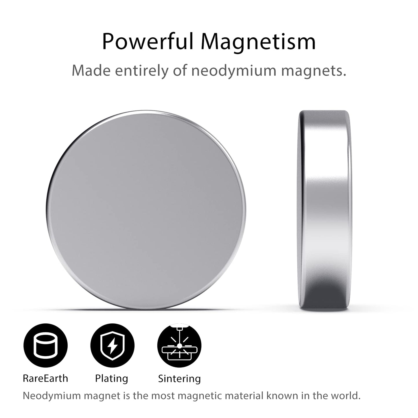 THCMagorilla Strong Neodymium Magnets, Rare Earth for Crafts, Heavy Duty Round Small Magnets, 0.47 x 0.12 Inch, 50 PCS