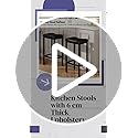 HOOBRO Bar Stools, Set of 2 Bar Chairs, Counter Height Stools, Saddle Barstools with Curved Surface, 24.8 Inches, 2.4" Thi...