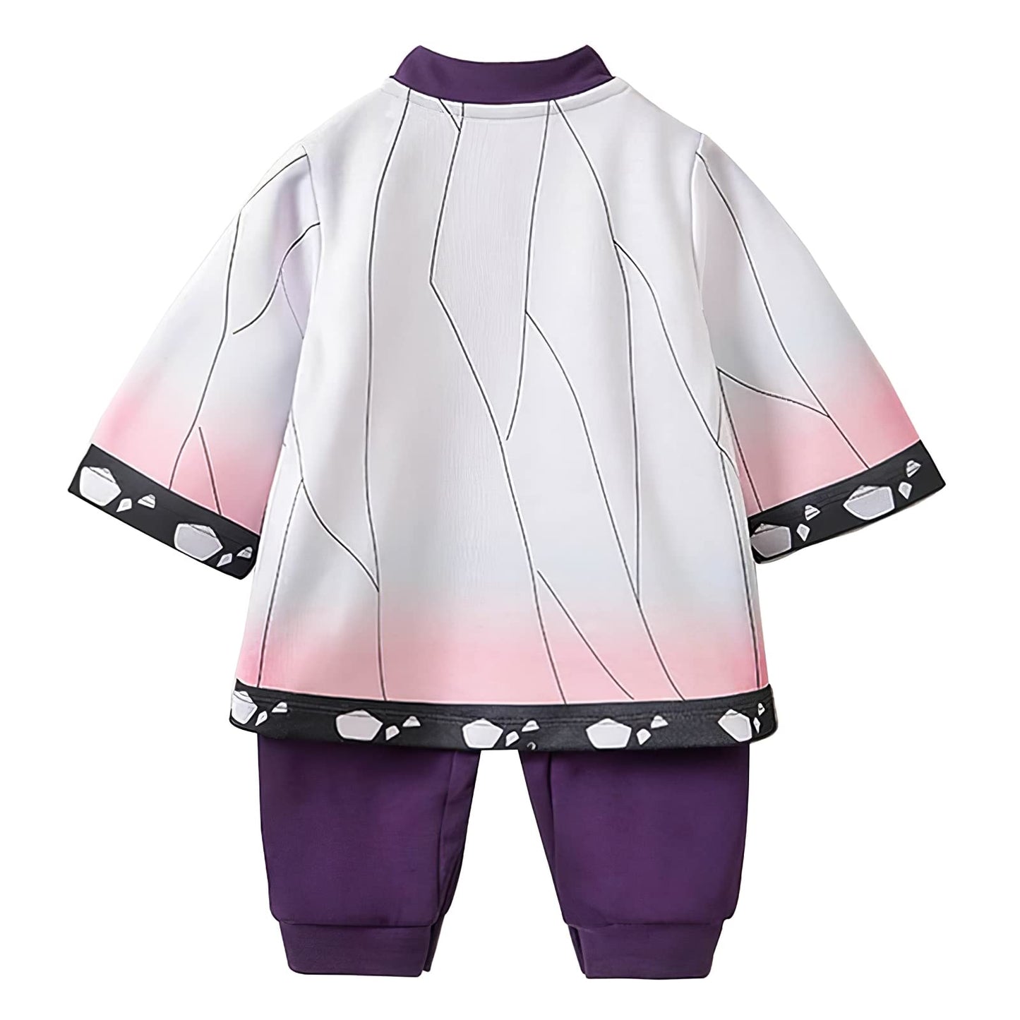 UNGGOY Newborn Baby Jumpsuit Long Sleeve Cute Cartoon Anime Jumpsuit Toddler Cosplay Clothes Romper White 12-24 Months