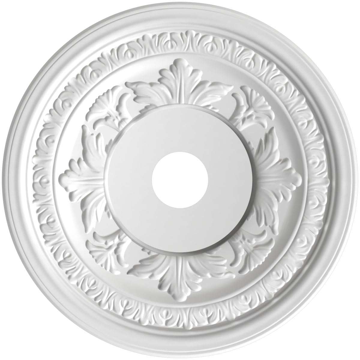 22Od X 3 1/2Id X 1P Baltimore Thermoformed Pvc Ceiling Medallion (Fits Canopies Up To 7 3/4), Bright Coat Dark Bronze