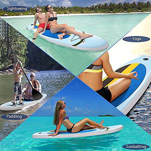 ANCHEER iSUP Inflatable Stand Up Paddle Board 10', Non-Slip Deck, Military Grade PVC iSUP Boards Complete Kit Package Plus...