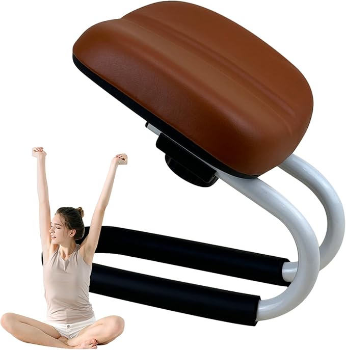 Prayer Stool - Accessories, Non-Slip Leg Sleeve, Portable Chair for Home Yoga Studio | Prayer Bench Foldable Meditation Seat, Metal Frame Yoga Stool Adjustable Height, Bench Seat with Non-Slip Leg