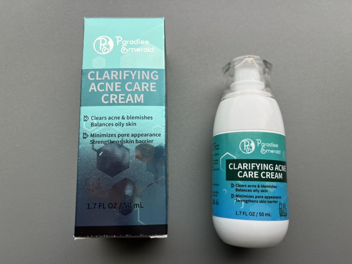 Paradise Emerald Acne Treatment for Face: Salicylic Acid Serum for Acne-Prone Men Women - Pimple Cream for Body Back