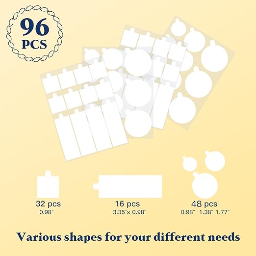 Clear Double Sided Nano Tape,Museum Adhesive Putty, Nano Sticky Tack, Strong Self Adhesive Sticky Dots Strips, Poster Mounting Putty for Wall Hanging- Crafts Poster Decoration,Balloons 96pcs