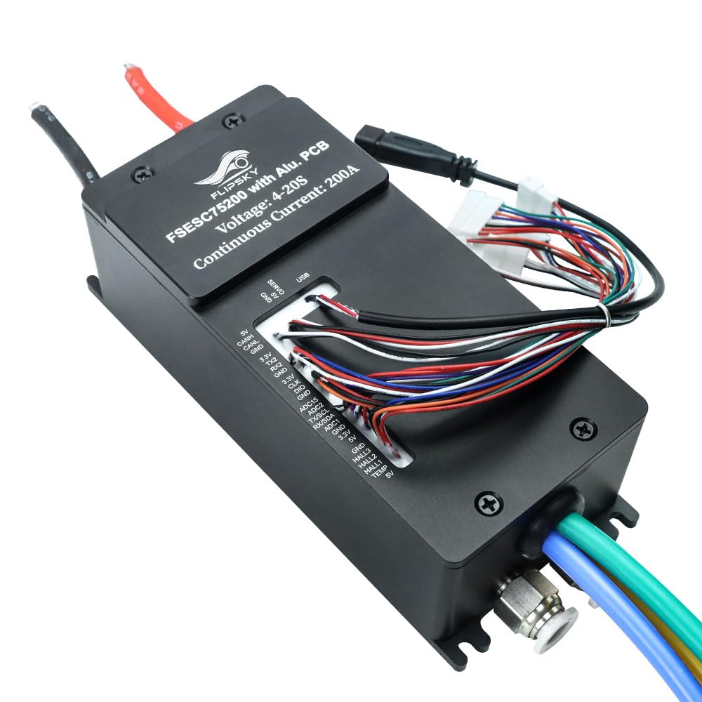 FLIPSKY 75200 FOC 84V High Current Single ESC with Water Cooling Enclosure for Electric Skateboard/Scooter/Ebike Speed Controller