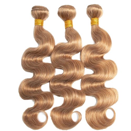 #27 Body Wave Human Hair Bundles Color 27 Blonde Human Hair 26 28 30Inch 3 Bundles Unprocessed Virgin Hair(#27-BB-26 28 30)