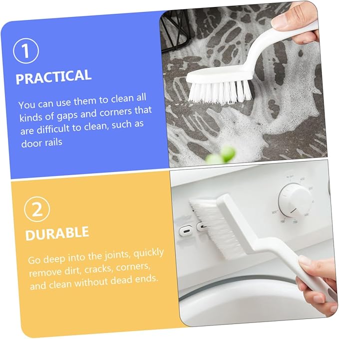 5pcs Multifunctional Crevice Cleaning Brush for Household Gaps and Corners PP Material Handheld Floor and Window Track Scrubbers with Hanging for Easy Storage and Deep Cleaning