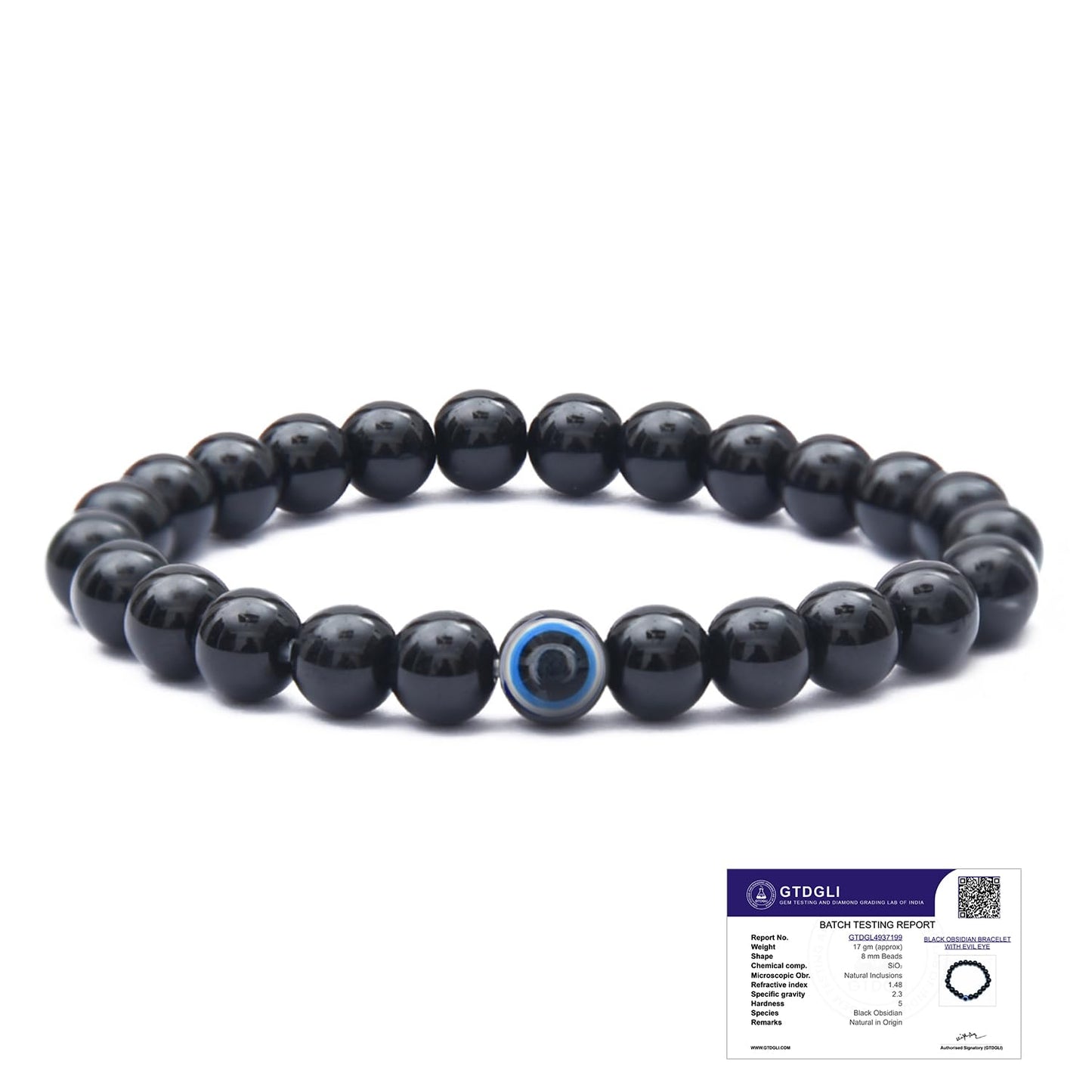 Astrotalk Evil Eye Bracelet with Black Obsidian | Good Luck Charm for Positive Energy & Protection from Negativity | Evil Eye Br