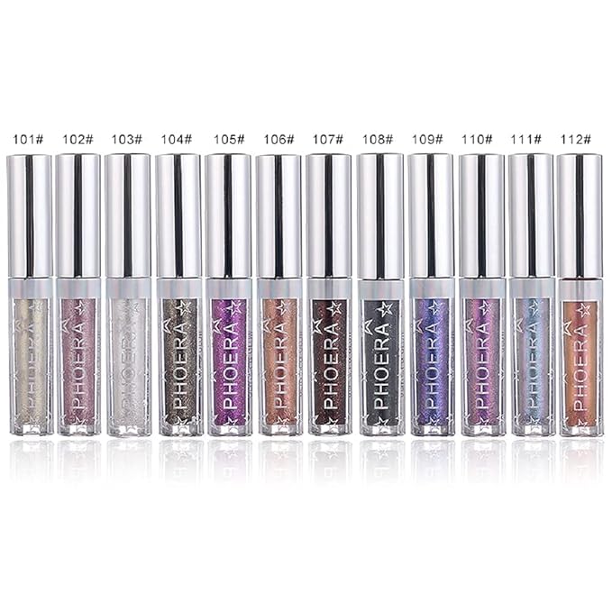Glitter Eyeshadow,Makeup For Eyes Liquid Shimmer Sparkle Glow Light Colors Pencil Stick Shiny Long Lasting Waterproof Shining Eye Shadow Sets Metallic Pigments Metals Gloss Sparkling Pen Kit (A101)