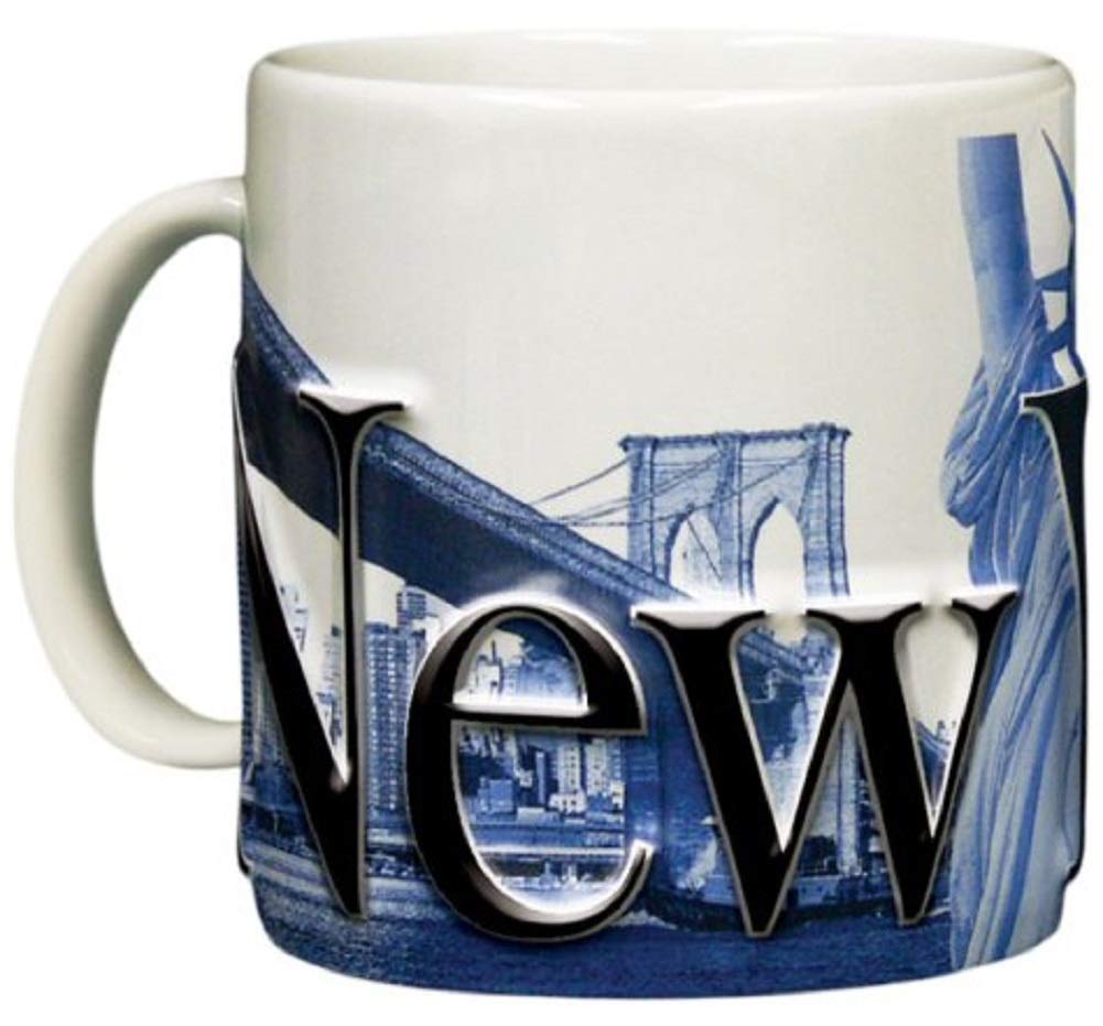 Americaware New York 18oz. Blue Duo Tone Relief Coffee Mug