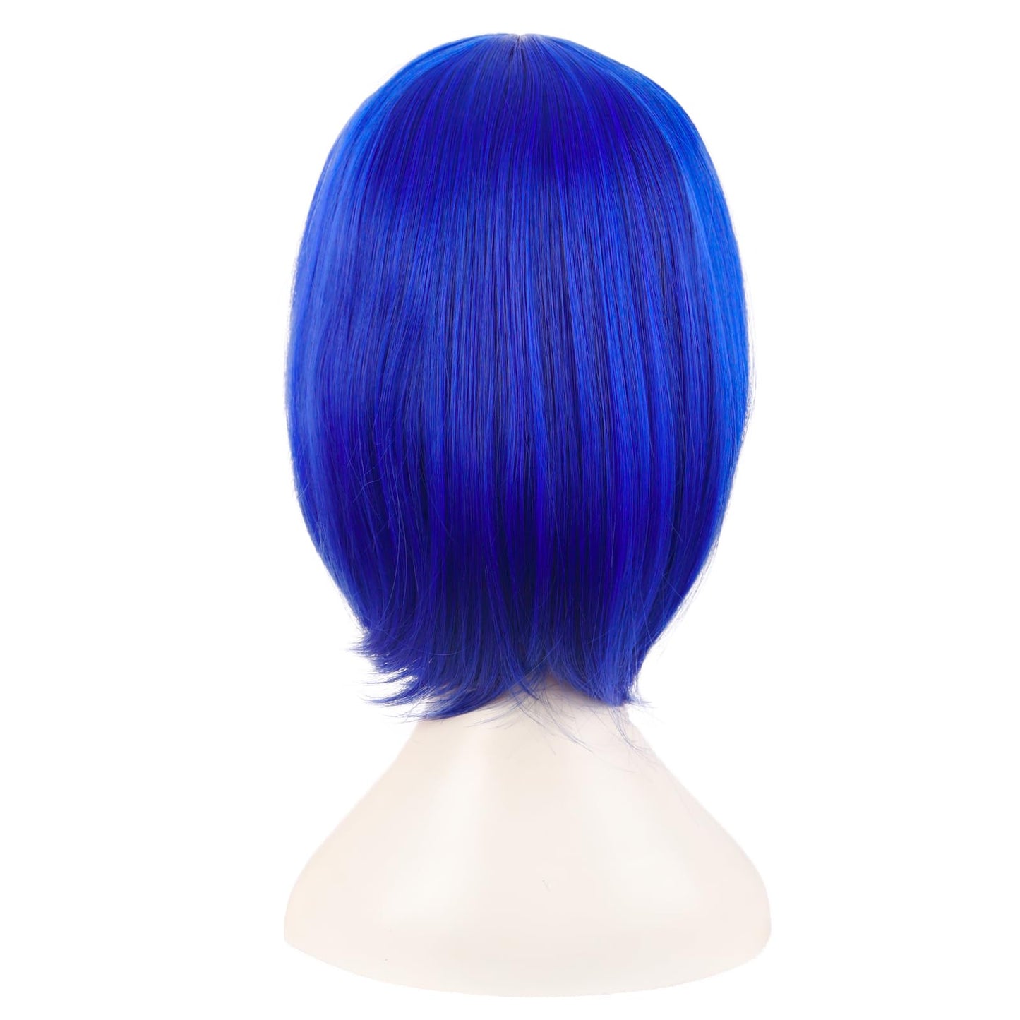 MapofBeauty 14 Inch /35 cm Female Models Medium Length Straight Hair Cosplay Bob Wig (Navy Blue)