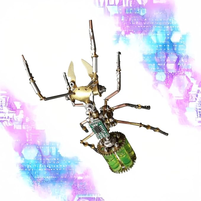 Steampunk Mechanical Ant Model Kit for Adults β 3D DIY Metal Insect Puzzle with Retro Brass Design, Collectible Robot Sculpture for Home & Office Decor, Gift for Hobbyists and Makers (Gatling Ant)
