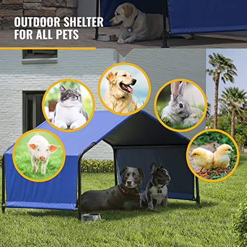ShelterLogic 2.5' Outdoor Pet Shade, Versatile Pet Canopy Tent for Small-Breed Dogs, Cats, Small Animals and Livestock, Blue