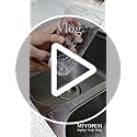 MIYOPESI 20oz Coloful Acrylic Glasses Drinkware (Set of 6), Hammered Design Shatter-Proof Plastic Cups, Reusable Plastic L...