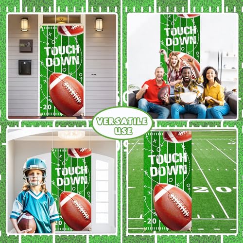 Football Banner Touchdown Banner Party Decorations Porch Sign Photo Booth Props Game Day Tailgate Party Decorations for Do...