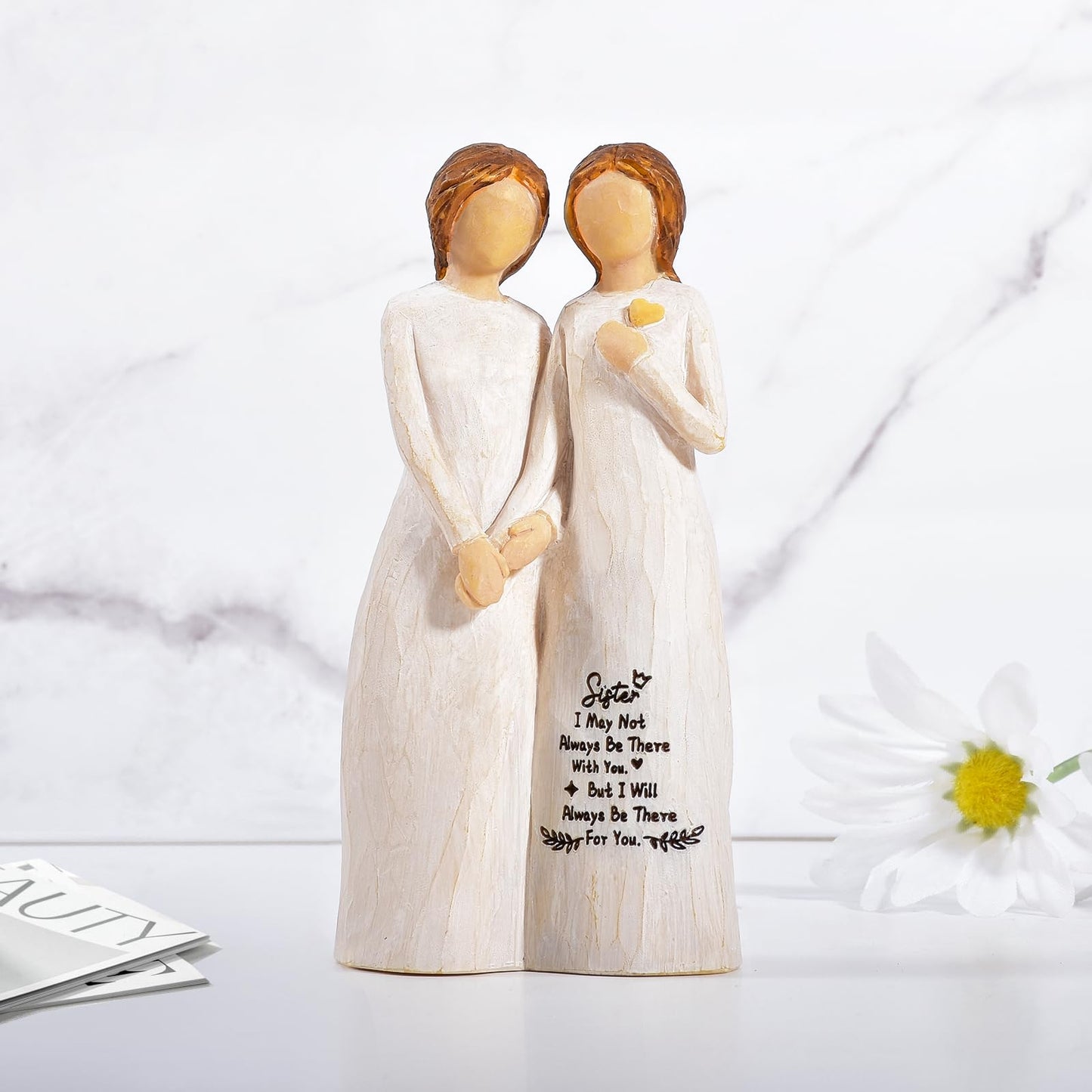 Kohehe Sister Gifts for Women,4.90” Sister Gifts Figurine for Best Friend,Sister Birthday Gifts,Sisters Gifts from Sister,Women Gifts for Sister and Best Friend on Birthday and Sisters' Day