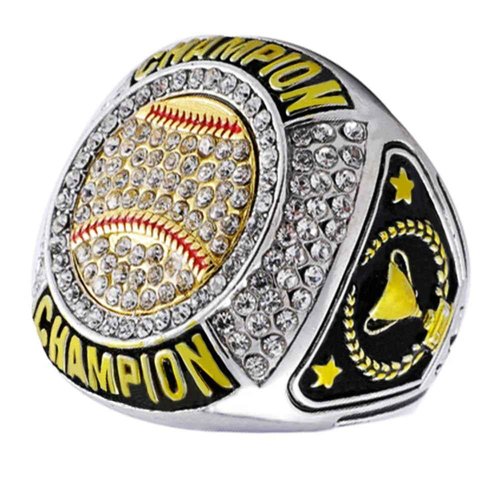 guancrown Baseball Championship Ring Trophy Award Gift Tournament Champions or Finalists Champion Ring (12 pcs Rings, Size 8)