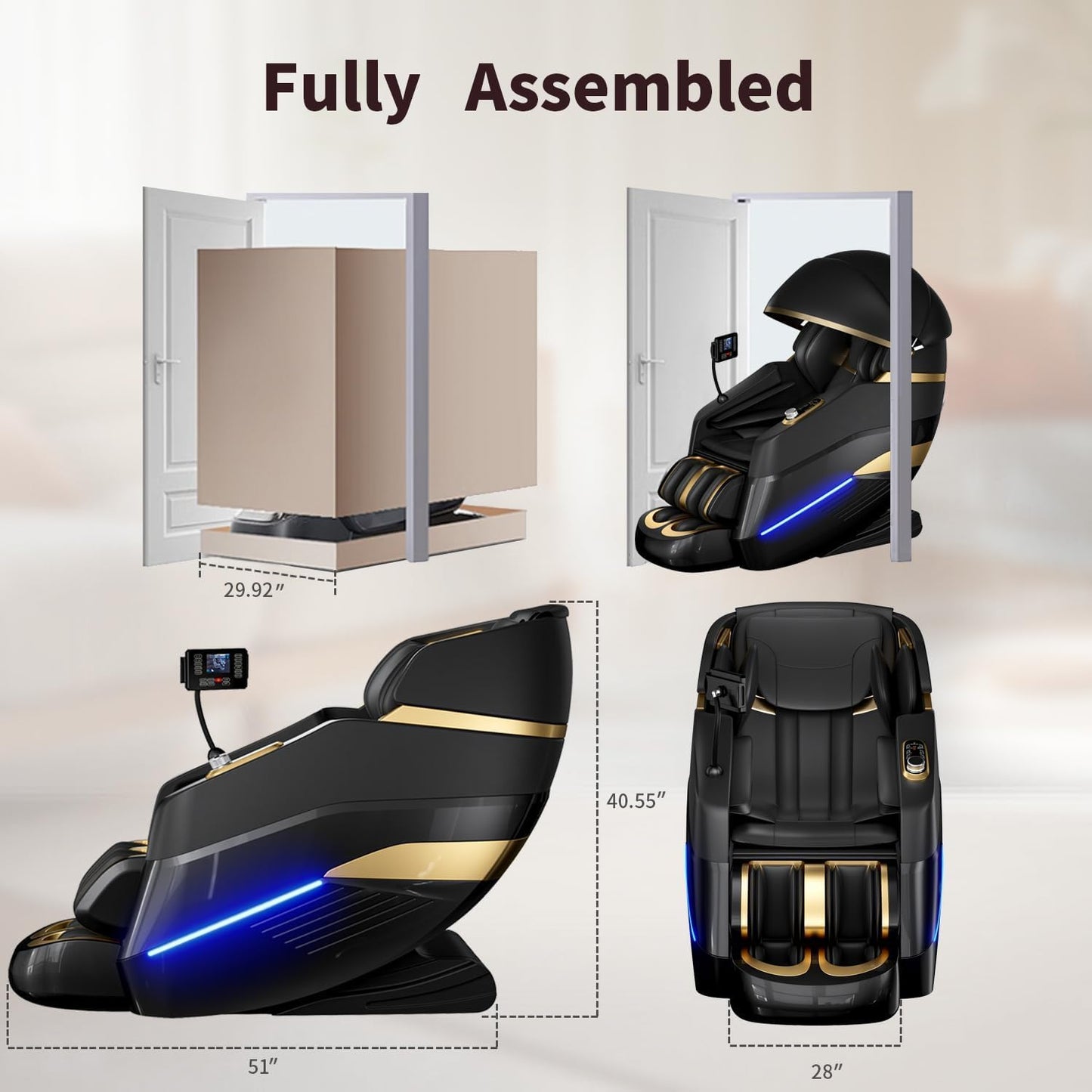 2026 Upgrade Massage Chair sleeping pod Full Body,Zero Gravity 3D SL-Track Shiatsu Massage Recliner Chair Built-in Heat System Airbag Massage with Body Scan, Deep Yoga Stretch, Foot And Back massage