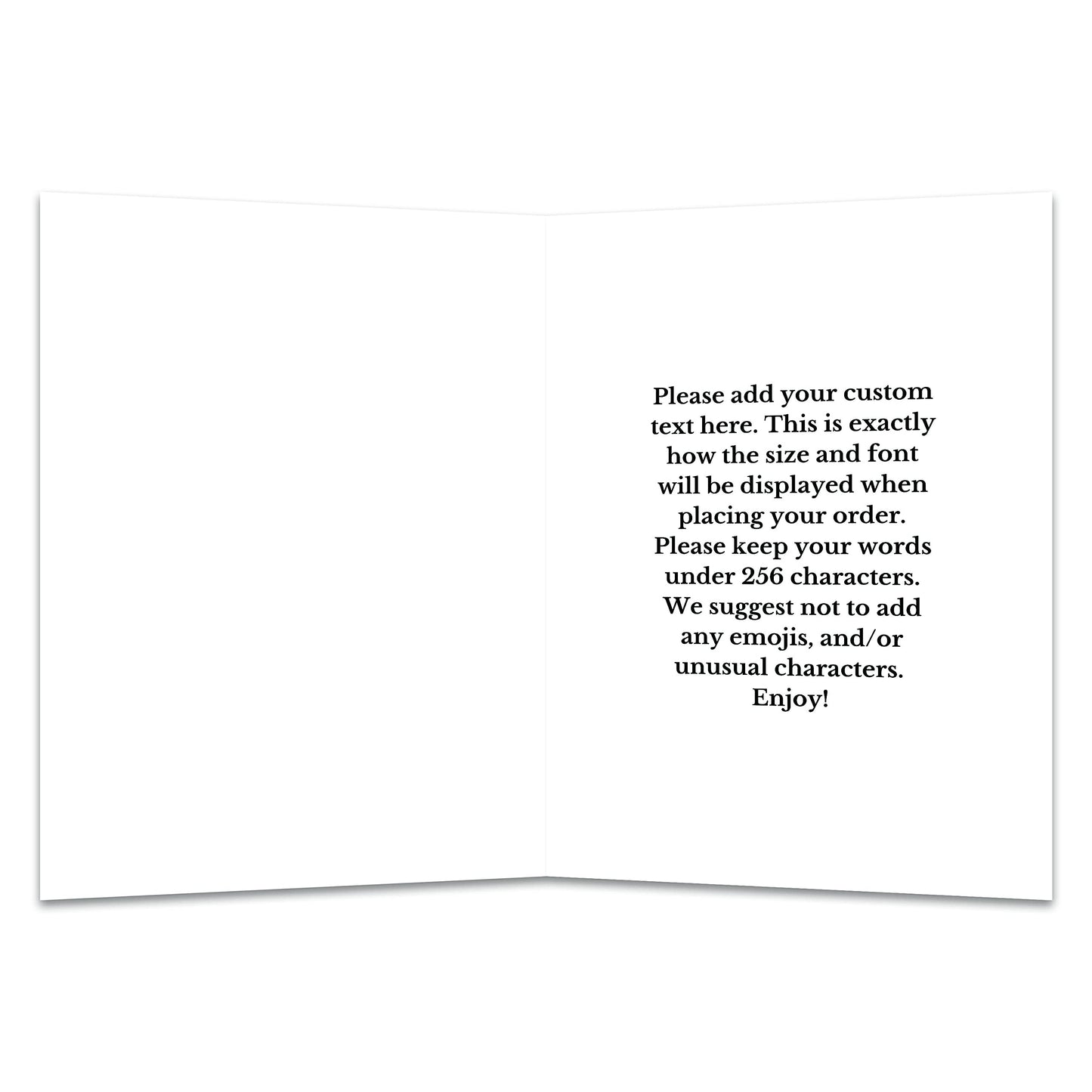 Personalized Greeting Card Custom Your Photo Image Upload Your Text Greeting Card For All Occasions, Christmas, Holiday, Wedding, Birthday, Thank You Card (Single Card)