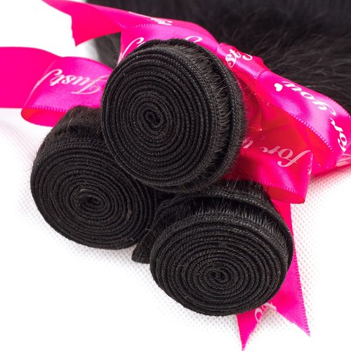 Subella Brazilian Straight Hair 3 Bundles Grade 10A Virgin Brazilian Straight Human Hair Bundles Weave Natural Black Color (16 18 18inch)